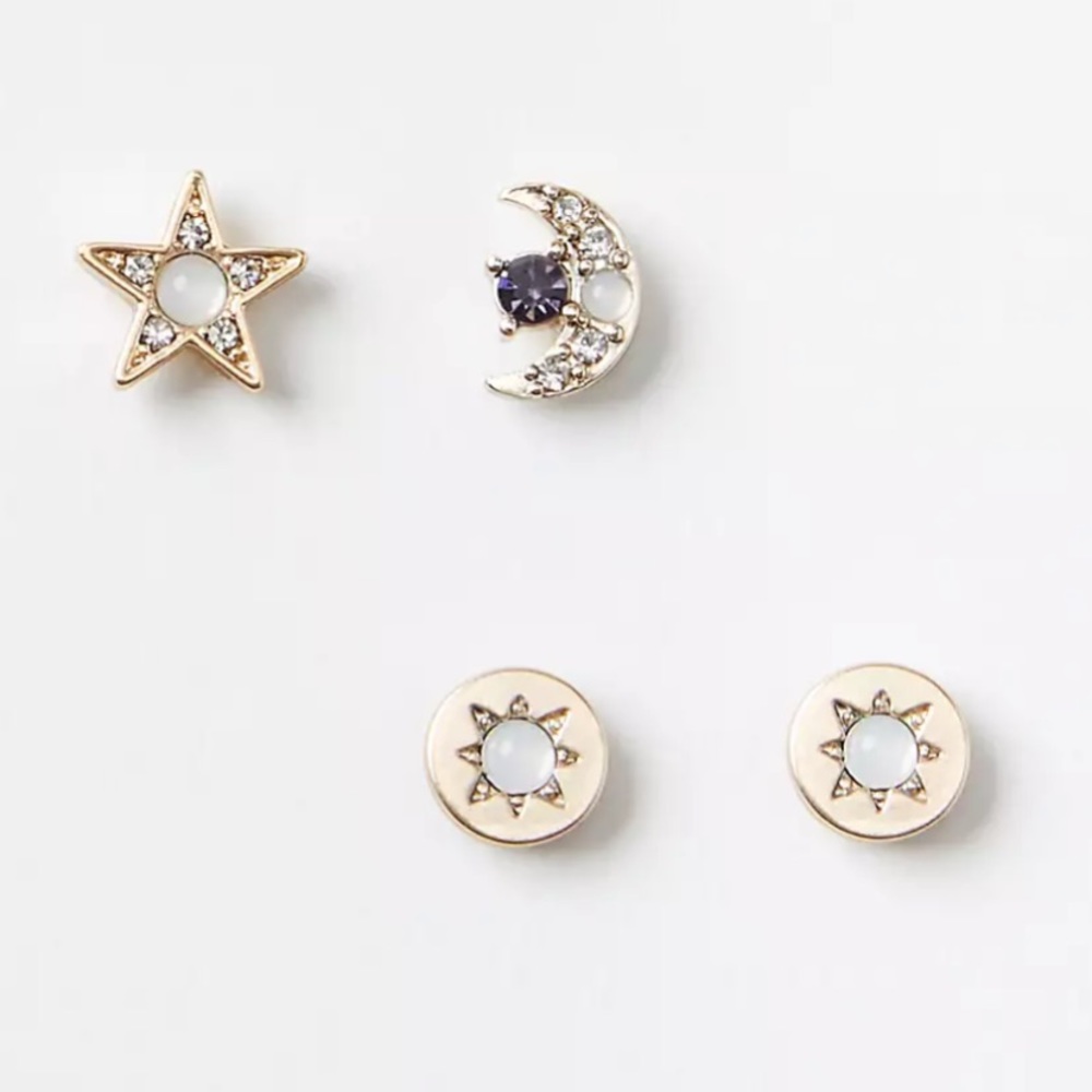 NWT Star and Moon stud earrings from LOFT